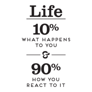 Life Is How You React Wall Quotes™ Decal