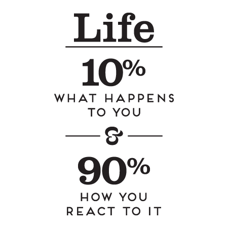 Life Is How You React Wall Quotes™ Decal
