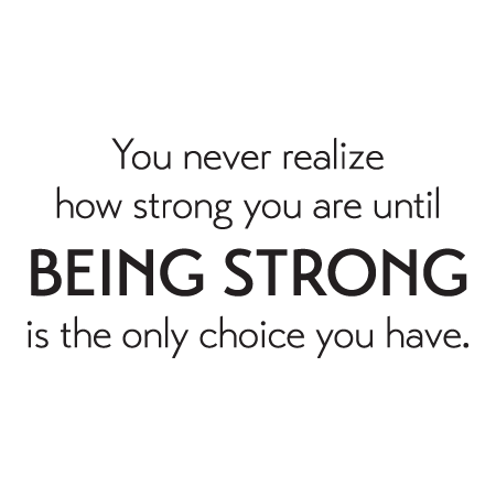 Being Strong Is The Only Choice Wall Quotes™ Decal