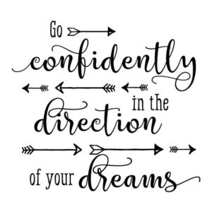 Go Confidently Scripty Arrows Wall Quotes™ Decal