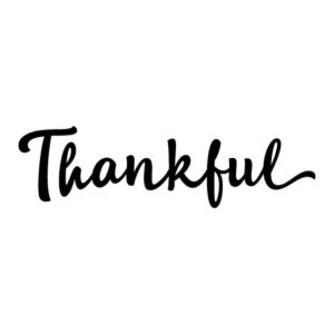 Thankful Script Wall Quotes™ Decal