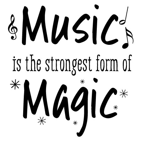 Music is Magic Wall Quotes™ Decal