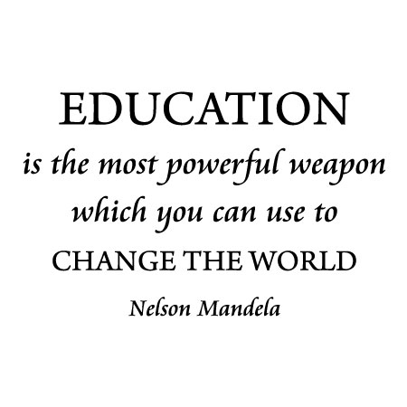 Education Is A Powerful Weapon Wall Quotes™ Decal