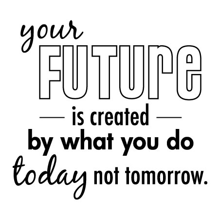 Your Future is Created Wall Quotes™ Decal