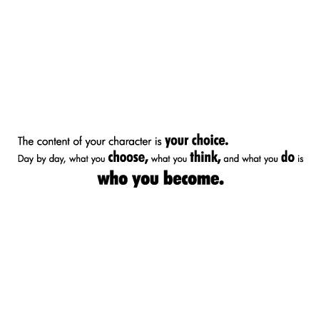 Who You Become Wall Quotes™ Decal