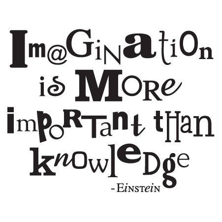 Imagination More Important Wall Quotes™ Decal
