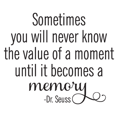 Value of a Memory Wall Quotes™ Decal