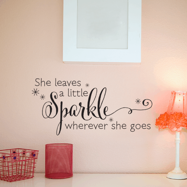 She Leaves A Sparkle Wall Quotes™ Decal
