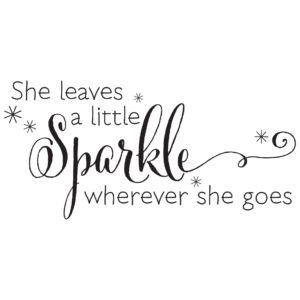 She Leaves A Sparkle Wall Quotes™ Decal