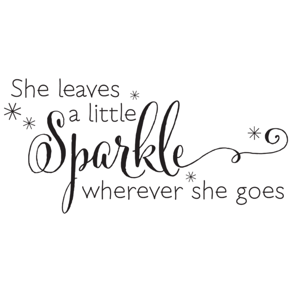 She Leaves A Sparkle Wall Quotes™ Decal