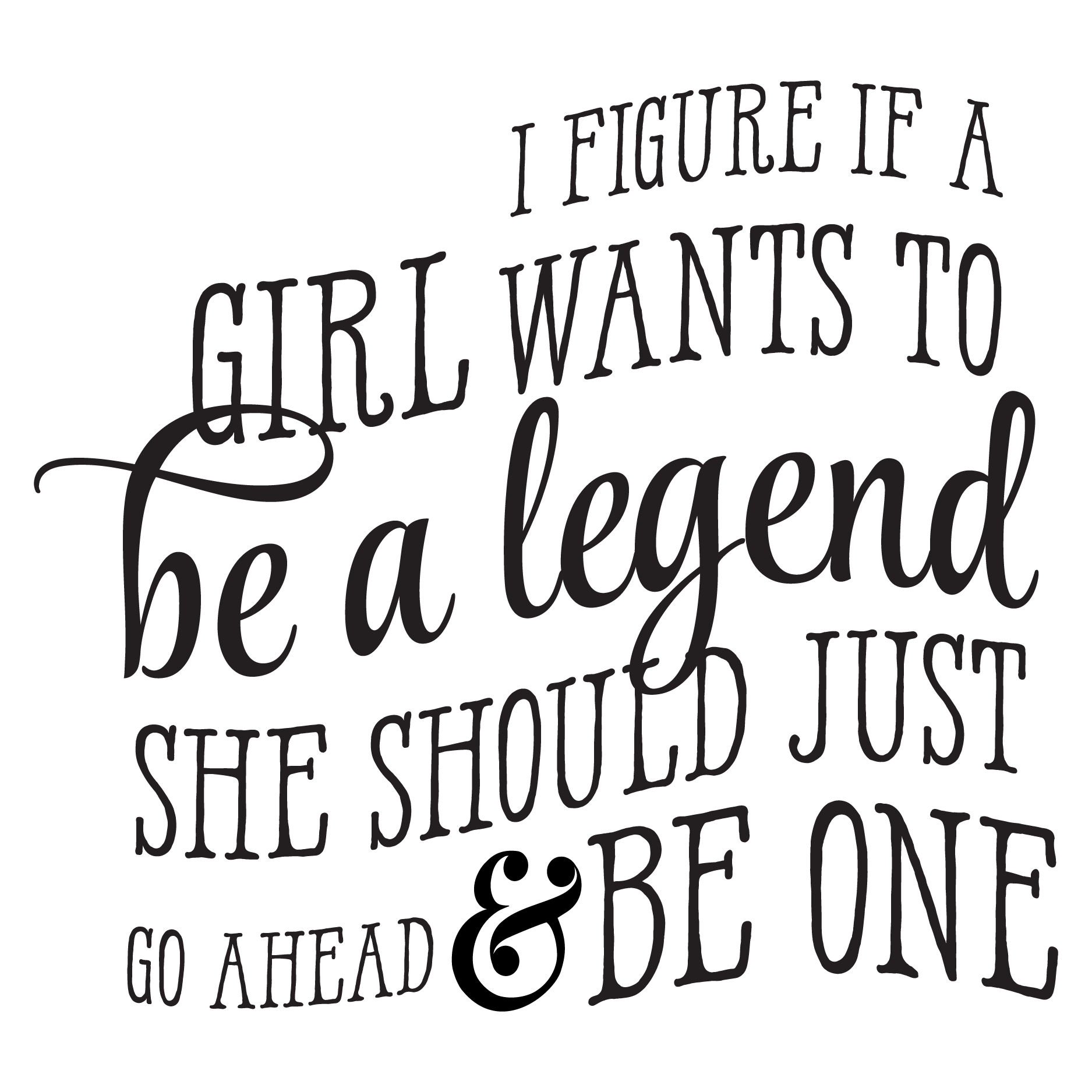 Be A Legend Wall Quotes™ Decal