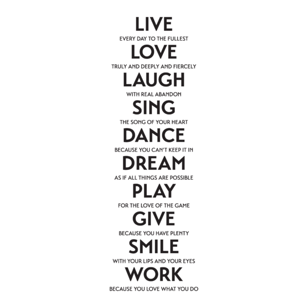 Live Love Laugh Sing Etc. Wall Quotes™ Decal