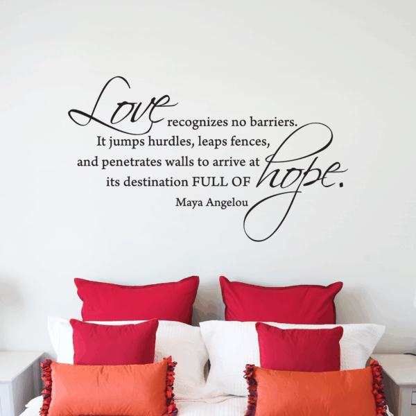 Love Recognizes No Barriers Wall Quotes™ Decal