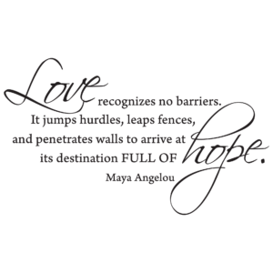 Love Recognizes No Barriers Wall Quotes™ Decal