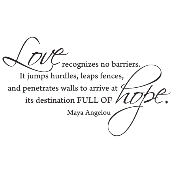 Love Recognizes No Barriers Wall Quotes™ Decal