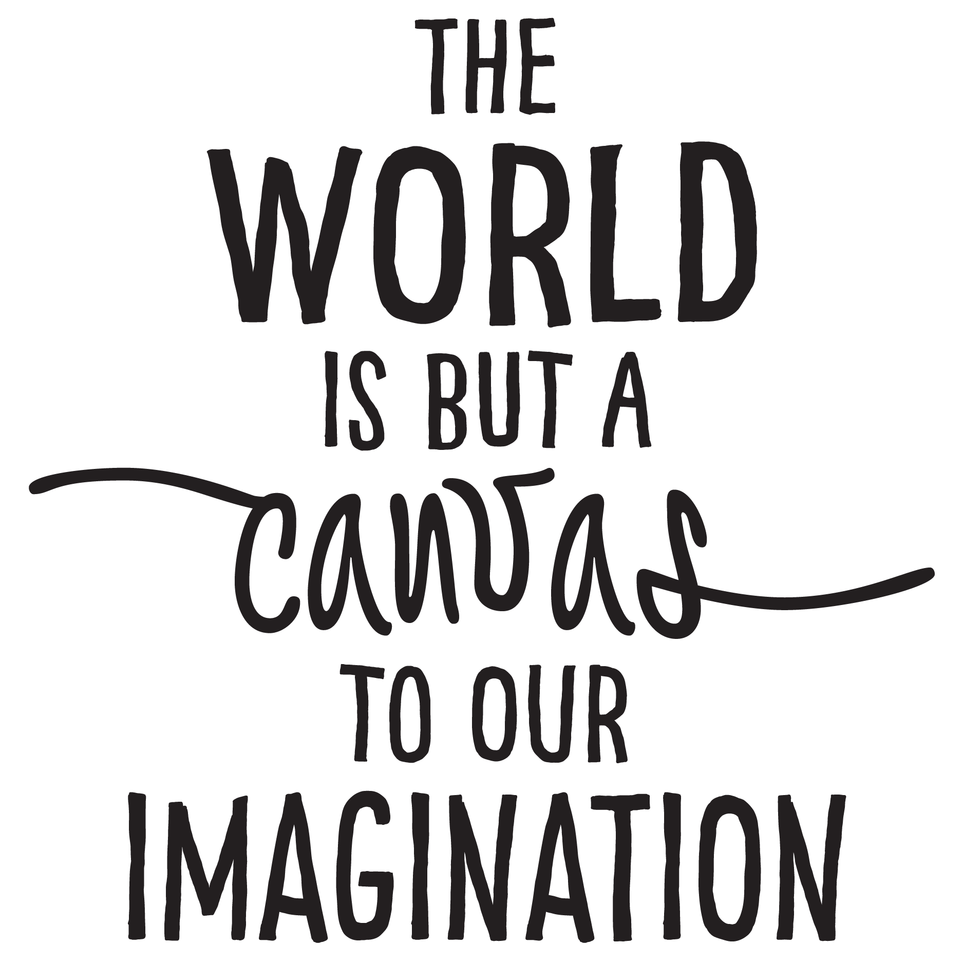 The World Is But a Canvas To Our Imagination Wall Quotes™ Decal