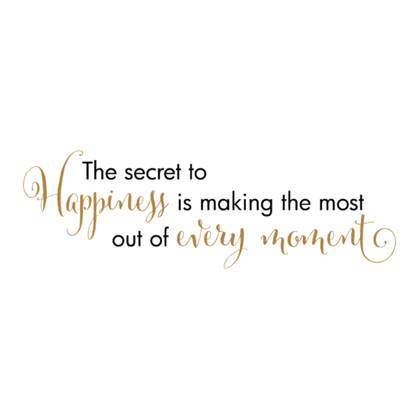 Happiness In Every Moment Wall Quotes™ Decal