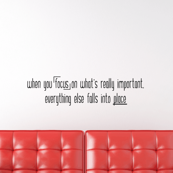 Focus On What's Really Important Wall Quotes™ Decal