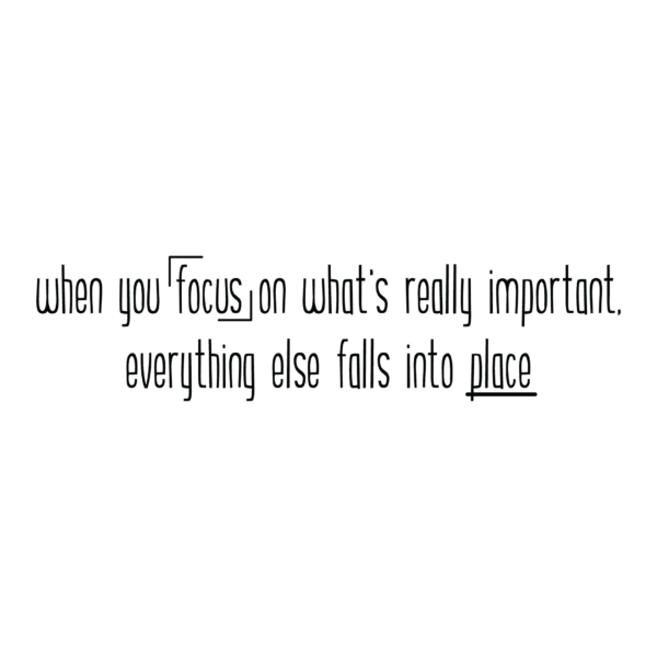 Focus On What's Really Important Wall Quotes™ Decal