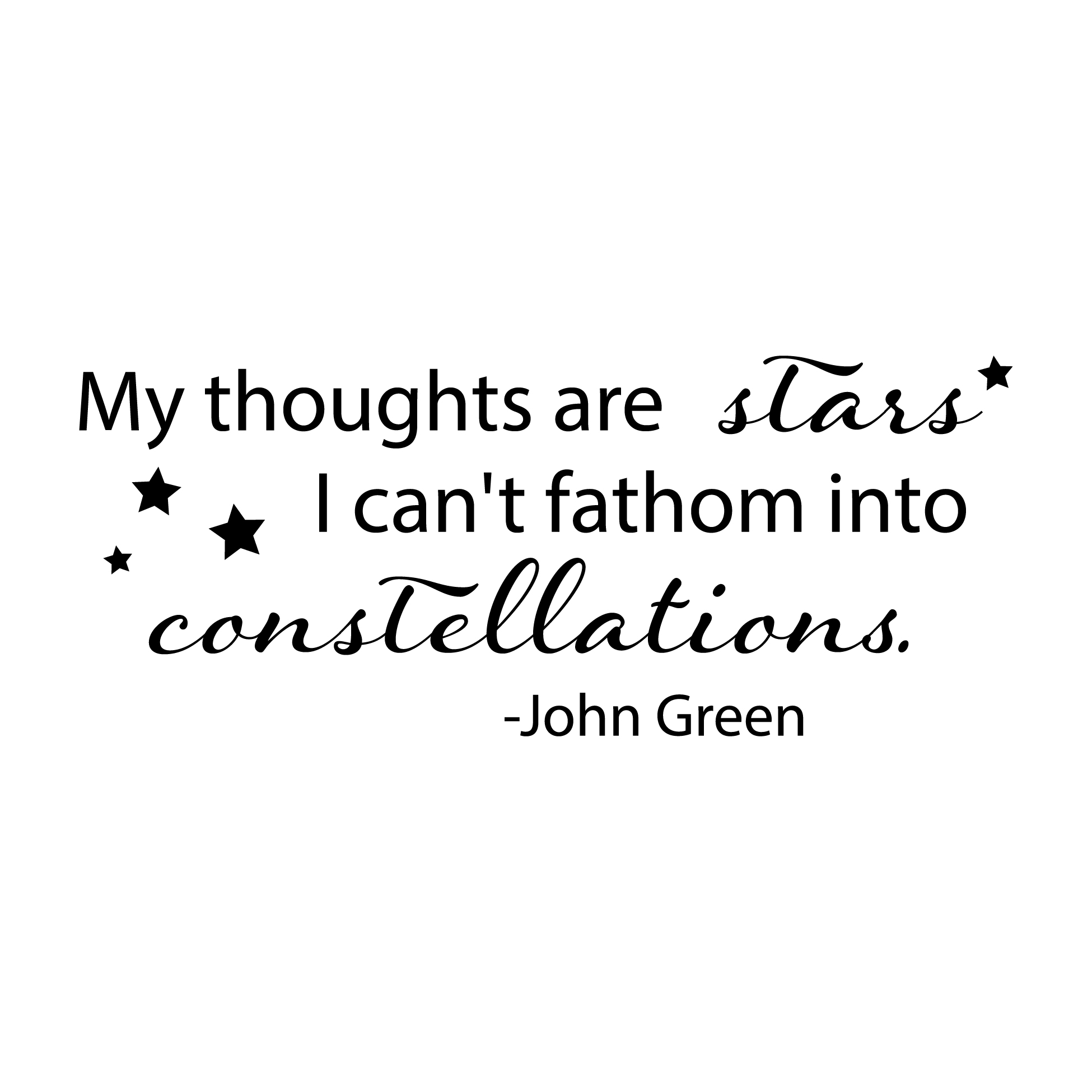 My Thoughts Are Stars Wall Quotes™ Decal