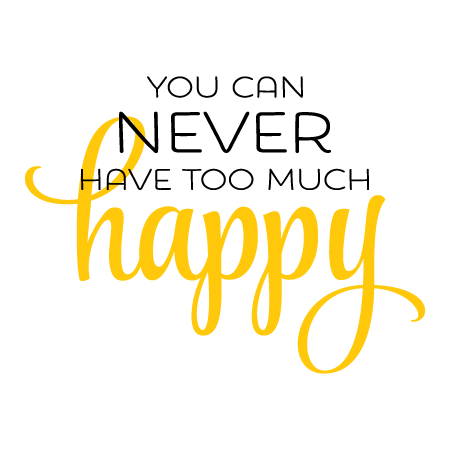 Never Too Much Happy Wall Quotes™ Decal