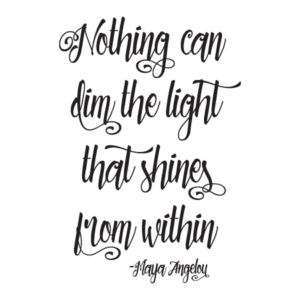 Nothing Dims The Light Swirly Wall Quotes™ Decal