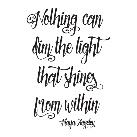 Nothing Dims The Light Swirly Wall Quotes™ Decal