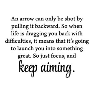 Keep Aiming Wall Quotes™ Decal
