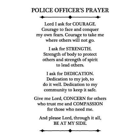 Police Officer Prayer Wall Quotes™ Decal