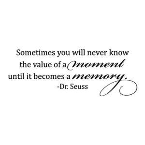 Value of a Moment Bickham Wall Quotes™ Decal