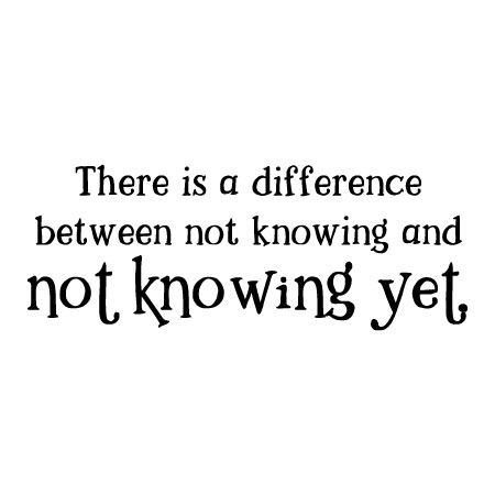 Not Knowing Yet Wall Quotes™ Decal