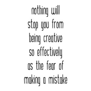 Fear of Making a Mistake Wall Quotes™ Decal
