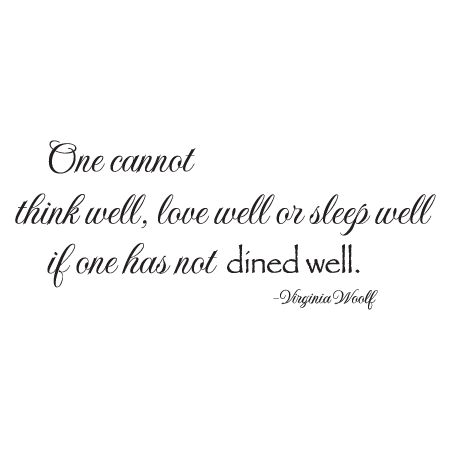 Virginia Woolf Dine Wall Quotes™ Decal