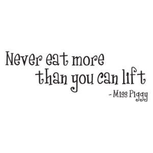 Never Eat More Miss Piggy Wall Quotes™ Decal
