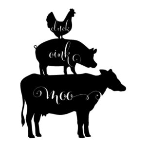 Cluck Oink Moo Wall Quotes™ Decal