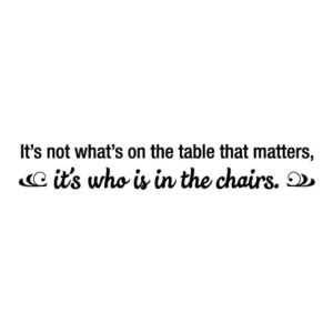 Who Is In The Chairs Wall Quotes™ Decal