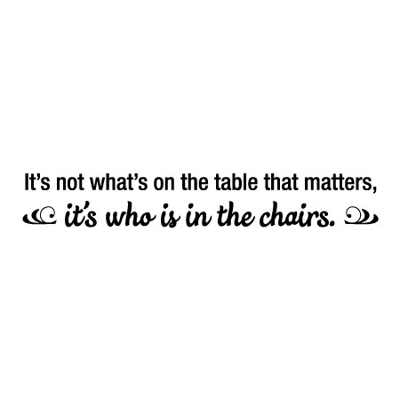 Who Is In The Chairs Wall Quotes™ Decal