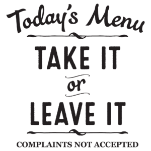 Todays Menu Wall Quotes™ Decal