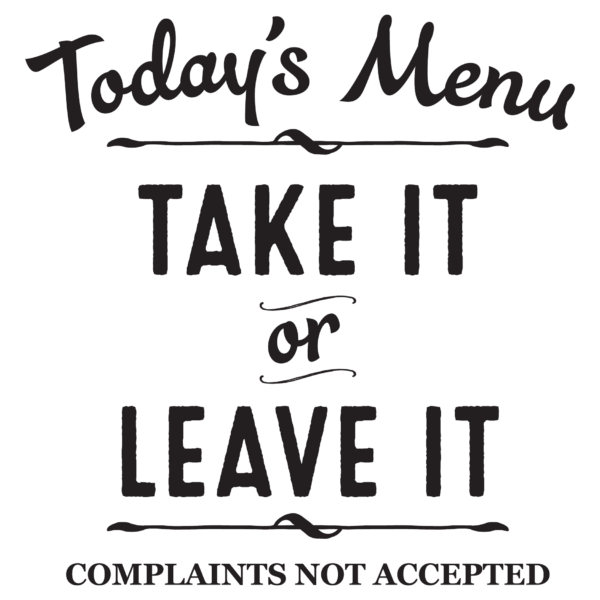 Todays Menu Wall Quotes™ Decal