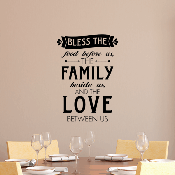 Whimsy Bless Food Family Love Wall Quotes™ Decal