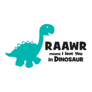 I Love You in Dinosaur Wall Quotes™ Decal