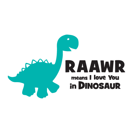I Love You in Dinosaur Wall Quotes™ Decal
