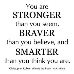 Classic Stronger Braver Smarter Wall Quotes™ Decal