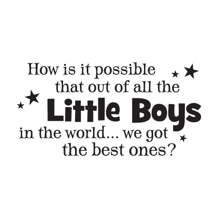 We Got The Best Little Boys Wall Quotes™ Decal