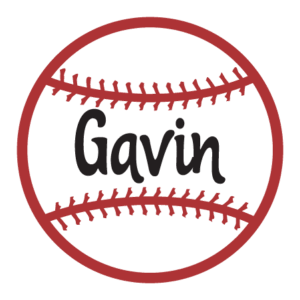 Custom Name and Baseball Wall Quotes™ Decal