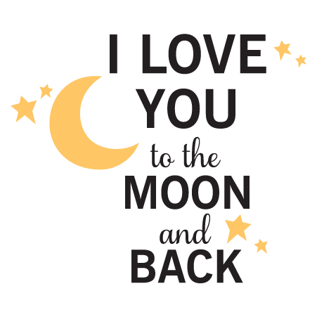 Love You to the Moon Samantha Wall Quotes™ Decal