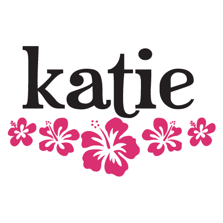 Hibiscus Flowers & Custom Name Wall Quotes™ Decal