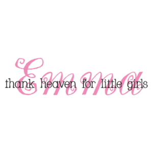 Thank Heaven For Girls & Custom Name Wall Quotes™ Decal
