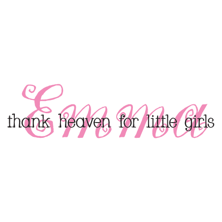 Thank Heaven For Girls & Custom Name Wall Quotes™ Decal