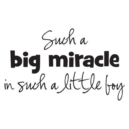Big Miracle Little Boy Wall Quotes™ Decal